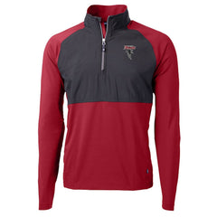 Atlanta Falcons Cutter & Buck Adapt Eco Knit Hybrid Recycled Raglan DryTec Quarter-Zip Top Red - NFL