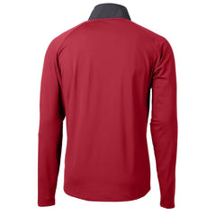 Atlanta Falcons Cutter & Buck Adapt Eco Knit Hybrid Recycled Raglan DryTec Quarter-Zip Top Red - NFL
