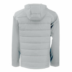 Atlanta Falcons Cutter & Buck Evoke Hybrid Eco Softshell Recycled Full-Zip Hoodie Jacket Light Gray - NFL