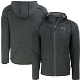 Atlanta Falcons Cutter & Buck Mainsail Hoodie Raglan Full-Zip Jacket Heather Charcoal - NFL