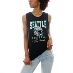 Seattle Seahawks Gameday Couture Women's Preseason Opener Racerback Tank Top Black - NFL