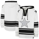 Dallas Cowboys '47 After Image Superior Lacer Pullover Hoodie White - 47 brand
