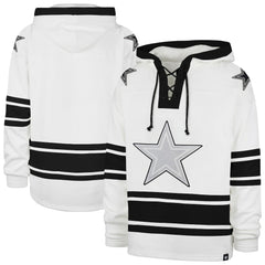 Dallas Cowboys '47 After Image Superior Lacer Pullover Hoodie White - 47 brand
