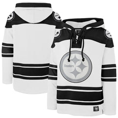 Pittsburgh Steelers '47 After Image Superior Lacer Pullover Hoodie White - 47 brand