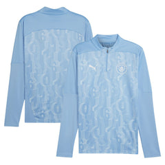 Puma Manchester City 2024/25 Pre-Match dryCELL Quarter-Zip Top - Light Blue