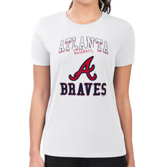 Atlanta Braves G-III 4Her by Carl Banks Women's Super-Slim Fit Lightweight Team Logo Graphic T-Shirt Sale