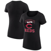 Cincinnati Reds G-III 4Her by Carl Banks Women's Super-Slim Fit Lightweight Team Logo Graphic T-Shirt Clearance