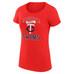 Minnesota Twins G-III 4Her by Carl Banks Women's Super-Slim Fit Lightweight Team Logo Graphic T-Shirt Clearance