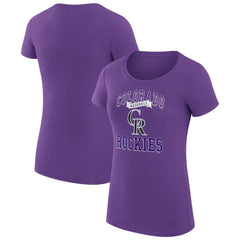 Colorado Rockies G-III 4Her by Carl Banks Women's Super-Slim Fit Lightweight Team Logo Graphic T-Shirt Lifestyle