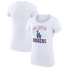Los Angeles Dodgers G-III 4Her by Carl Banks Women's Super-Slim Fit Lightweight Team Logo Graphic T-Shirt Sale