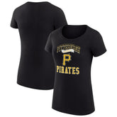 Pittsburgh Pirates G-III 4Her by Carl Banks Women's Super-Slim Fit Lightweight Team Logo Graphic T-Shirt On Sale