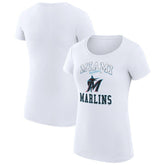 Miami Marlins G-III 4Her by Carl Banks Women's Super-Slim Fit Lightweight Team Logo Graphic T-Shirt Online