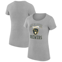 Milwaukee Brewers G-III 4Her by Carl Banks Women's Super-Slim Fit Lightweight Team Logo Graphic T-Shirt Online