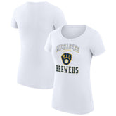 Milwaukee Brewers G-III 4Her by Carl Banks Women's Super-Slim Fit Lightweight Team Logo Graphic T-Shirt for sale