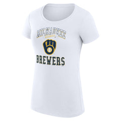 Milwaukee Brewers G-III 4Her by Carl Banks Women's Super-Slim Fit Lightweight Team Logo Graphic T-Shirt for sale