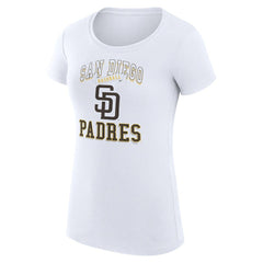 San Diego Padres G-III 4Her by Carl Banks Women's Super-Slim Fit Lightweight Team Logo Graphic T-Shirt On Sale