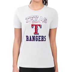 Texas Rangers G-III 4Her by Carl Banks Women's Super-Slim Fit Lightweight Team Logo Graphic T-Shirt for sale