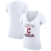 Cleveland Guardians G-III 4Her by Carl Banks Women's Super-Slim Fit Lightweight Team Logo Graphic V-Neck T-Shirt Lifestyle