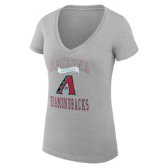Arizona Diamondbacks G-III 4Her by Carl Banks Women's Super-Slim Fit Lightweight Team Logo Graphic V-Neck T-Shirt Lifestyle