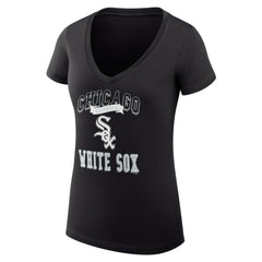 Chicago White Sox G-III 4Her by Carl Banks Women's Super-Slim Fit Lightweight Team Logo Graphic V-Neck T-Shirt Lifestyle