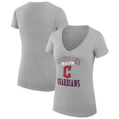 Cleveland Guardians G-III 4Her by Carl Banks Women's Super-Slim Fit Lightweight Team Logo Graphic V-Neck T-Shirt for sale