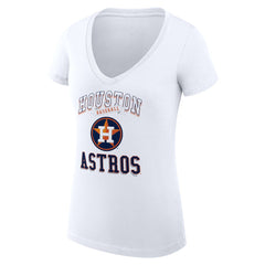 Houston Astros G-III 4Her by Carl Banks Women's Super-Slim Fit Lightweight Team Logo Graphic V-Neck T-Shirt Sale