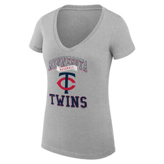 Minnesota Twins G-III 4Her by Carl Banks Women's Super-Slim Fit Lightweight Team Logo Graphic V-Neck T-Shirt Near Me
