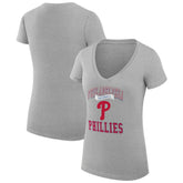 Philadelphia Phillies G-III 4Her by Carl Banks Women's Super-Slim Fit Lightweight Team Logo Graphic V-Neck T-Shirt Online