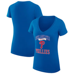 Philadelphia Phillies G-III 4Her by Carl Banks Women's Super-Slim Fit Lightweight Team Logo Graphic V-Neck T-Shirt Near Me