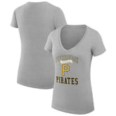 Pittsburgh Pirates G-III 4Her by Carl Banks Women's Super-Slim Fit Lightweight Team Logo Graphic V-Neck T-Shirt On Sale