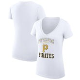 Pittsburgh Pirates G-III 4Her by Carl Banks Women's Super-Slim Fit Lightweight Team Logo Graphic V-Neck T-Shirt discount