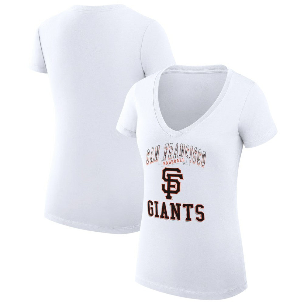 San Francisco Giants G-III 4Her by Carl Banks Women's Super-Slim Fit Lightweight Team Logo Graphic V-Neck T-Shirt discount
