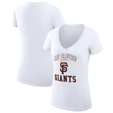 San Francisco Giants G-III 4Her by Carl Banks Women's Super-Slim Fit Lightweight Team Logo Graphic V-Neck T-Shirt discount