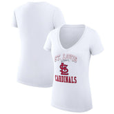 St. Louis Cardinals G-III 4Her by Carl Banks Women's Super-Slim Fit Lightweight Team Logo Graphic V-Neck T-Shirt discount