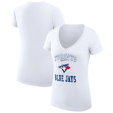Toronto Blue Jays G-III 4Her by Carl Banks Women's Super-Slim Fit Lightweight Team Logo Graphic V-Neck T-Shirt for sale