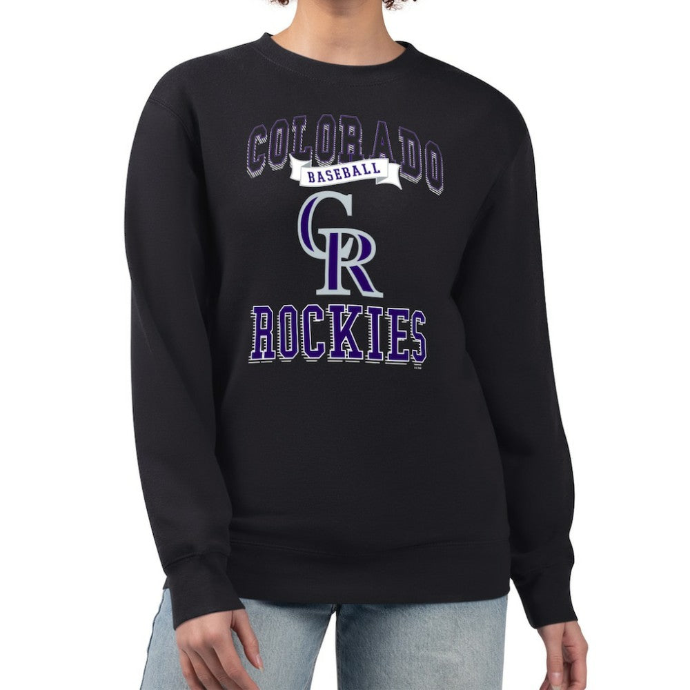 Colorado Rockies G-III 4Her by Carl Banks Women's Team Logo Graphic Tri-Blend Fleece Pullover Sweatshirt for sale