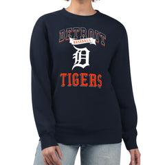 Detroit Tigers G-III 4Her by Carl Banks Women's Team Logo Graphic Tri-Blend Fleece Pullover Sweatshirt On Sale