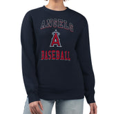 Los Angeles Angels G-III 4Her by Carl Banks Women's Team Logo Graphic Tri-Blend Fleece Pullover Sweatshirt for sale