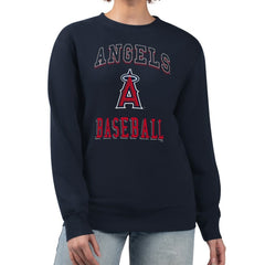 Los Angeles Angels G-III 4Her by Carl Banks Women's Team Logo Graphic Tri-Blend Fleece Pullover Sweatshirt for sale