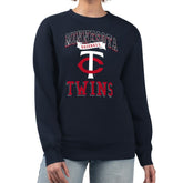 Minnesota Twins G-III 4Her by Carl Banks Women's Team Logo Graphic Tri-Blend Fleece Pullover Sweatshirt for sale