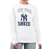 New York Yankees G-III 4Her by Carl Banks Women's Team Logo Graphic Tri-Blend Fleece Pullover Sweatshirt Lifestyle