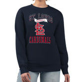 St. Louis Cardinals G-III 4Her by Carl Banks Women's Team Logo Graphic Tri-Blend Fleece Pullover Sweatshirt Clearance