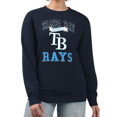 Tampa Bay Rays G-III 4Her by Carl Banks Women's Team Logo Graphic Tri-Blend Fleece Pullover Sweatshirt for sale