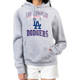Los Angeles Dodgers G-III 4Her by Carl Banks Women's Team Logo Graphic Fleece Pullover Hoodie On Sale