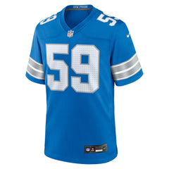 Giovanni Manu Detroit Lions Team Game Jersey Blue - Nike