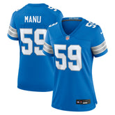 Giovanni Manu Detroit Lions Women's Team Game Jersey Blue - Nike