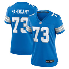 Christian Mahogany Detroit Lions Women's Team Game Jersey Blue - Nike