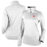 Minnesota Twins Columbia Women's Cooperstown Collection Shotgun 2.0 Omni-Wick Quarter-Zip Top - White Clearance