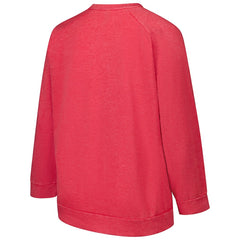 San Francisco 49ers Profile Women's Plus Size Acid Wash Raglan Sweatshirt Red - NFL
