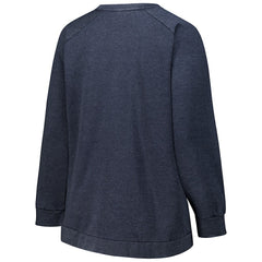 Chicago Bears Profile Women's Plus Size Acid Wash Raglan Sweatshirt Navy - NFL